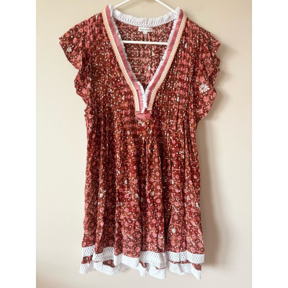 POUPETTE ST BARTH Sasha Floral Mini Dress Cover-Up XS